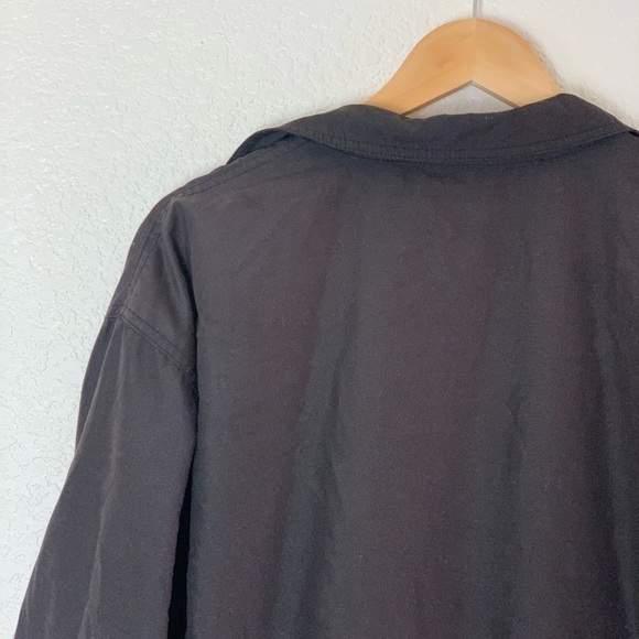 Chaps | Black zip front windbreaker loose cold weather jacket size extra… - Picture 8 of 10